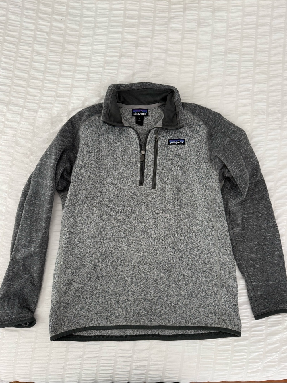 Patagonia Grey Heather Quarter Zip Fleece - Medium